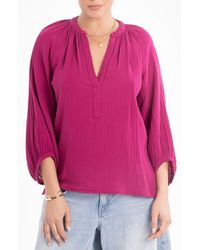 ocean + main - Gauze Top - Lyst