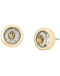 Kurt Geiger - Round Stone Stud Earrings - Lyst