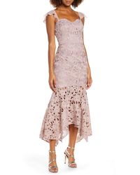 Chi Chi London Ramona Lace Mermaid Dress - Pink