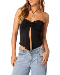 Edikted - Twist Split Front Tube Top - Lyst