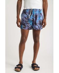 RIZORT - Roger Print Drawstring Shorts - Lyst