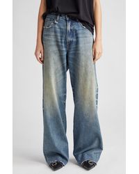 R13 - D'arcy Distressed Loose Wide Leg Jeans - Lyst