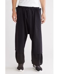 Y-3 - Mesh 3-Stripes Open Hem Wide Leg Track Pants - Lyst