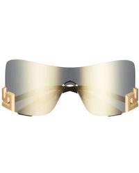 Versace - 40Mm Irregular Mirror Shield Sunglasses - Lyst