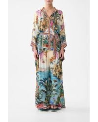 CAMILLA - Button Through Scarf Blouse - Lyst