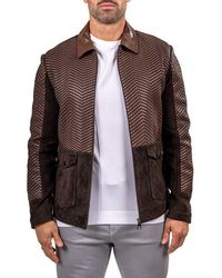 Maceoo - Textured Leather Jacket - Lyst