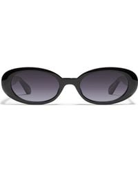 Quay - Felt Cute 52Mm Gradient Small Oval Sunglasses - Lyst