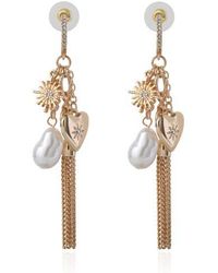 BCBGMAXAZRIA - Multi-Charm Tassel Hoop Earrings - Lyst