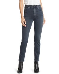 Le Jean - Lara High Waist Slim Straight Leg Jeans - Lyst