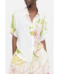 Desigual - Floral Print Button-Up Shirt - Lyst