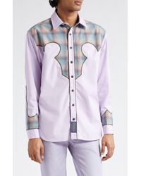 Maison Margiela - X Pendleton Décortiqué Long Sleeve Cotton Button-up Shirt - Lyst