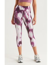 Zella - Studio Luxe Print High Waist Pocket Crop Leggings - Lyst