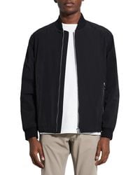 Theory - City Foundation Tech Water Resistant Twill Bomber Jacket - Lyst