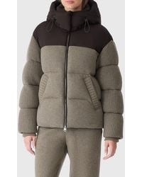 Mackage - Greer Mixed Media Wool & Cashmere Blend Hooded Down Jacket - Lyst