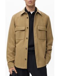 Mango - Wool Blend Overshirt - Lyst