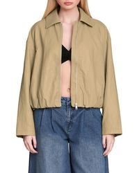 Avec Les Filles - Faux-Ever Leather Minimalist Bomber Jacket - Lyst