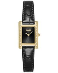 BOSS - Lucy Precious Rectangular Watch, 18.5Mm - Lyst