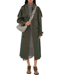 Burberry - Iridescent Oversize Cotton Trench Coat - Lyst