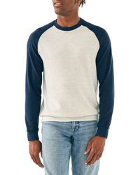 Faherty - Legend Baseball Organic Cotton Blend Sweatshirt - Lyst