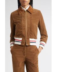 Thom Browne - Corduroy Crop Down Bomber Jacket - Lyst