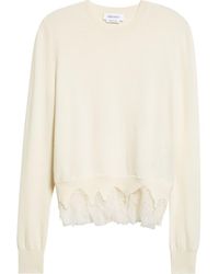 McQueen - Cobweb Lace Wool & Cashmere Sweater - Lyst