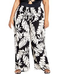 City Chic - Smocked Waist Wide Leg Pants At Nordstrom - Lyst
