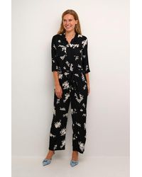 Kaffe - Rutie 3/4 Sleeve Jumpsuit - Lyst