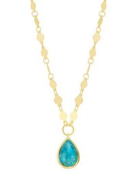 ATHRA LUXE - Flat Disc Pendant Necklace - Lyst