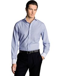 Charles Tyrwhitt - Winchester Guard Stripe Non-iron Poplin Slim Fit Shirt Single Cuff - Lyst