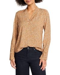 NIC+ZOE - Shadow Dot Long Sleeve Top - Lyst