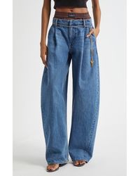 Alexander Wang - Pre-Style Brief Waistband Denim Balloon Leg Jeans - Lyst