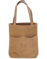 EZRA ARTHUR - Brooklyn Nubuck Suede Leather Tote Bag - Lyst