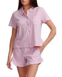 Splendid - Ruffle Collar Short Pajamas - Lyst