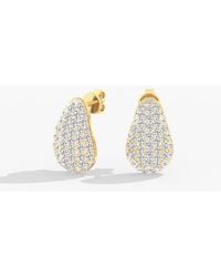 Everlee - Pavé Domed Cloud Lab Diamond Earrings - Lyst