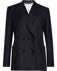 Givenchy - Pinstripe Double Breasted Wool Jacket - Lyst