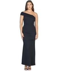 24seven Comfort Apparel - Formal One Shoulder Rouched Mermaid Maxi Dress - Lyst