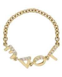 Eden Presley - Love Pavé Diamond Tiny Letter Ring - Lyst