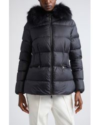 Moncler - Boed Down Puffer Jacket With Genuine Shearling Trim - Lyst