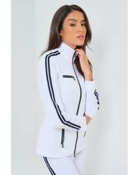 Anatomie - Justine Saira Zip-Up Jacket With Contrast Stripe - Lyst