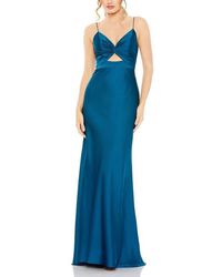 Mac Duggal - Tie Front Dress With Keyhole Detail Dress - Lyst