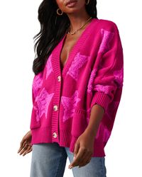 Vici Collection - Chasing The Stars Oversize Cardigan - Lyst