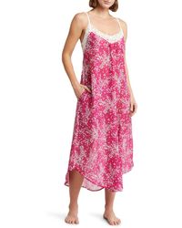 Papinelle - Cheri Blossom Lace Trim Nightgown - Lyst
