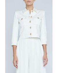 L'Agence - Kumi Fitted Crop Jacket - Lyst