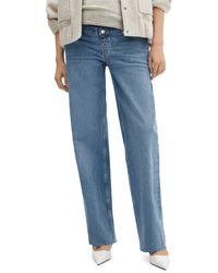 Mango - Over The Bump Wide Leg Maternity Jeans - Lyst