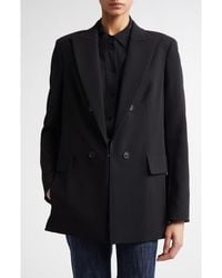 Akris - Lucia Double Breasted Wool Blend Blazer - Lyst