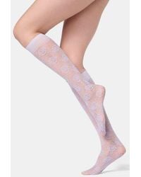 Oroblu - Lace Allure Sheer Knee High Socks - Lyst