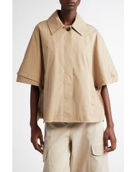 Max Mara - Parole Twill Crop Cape Jacket - Lyst