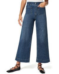 Spanx - Spanx Crop Wide Leg Pull-on Jeans - Lyst
