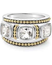 Lagos - Set Of 3 Caviar Color White Stacking Rings At Nordstrom - Lyst