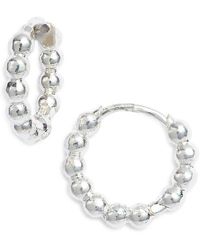 Estella Bartlett - Beaded Mini Huggie Hoop Earrings - Lyst